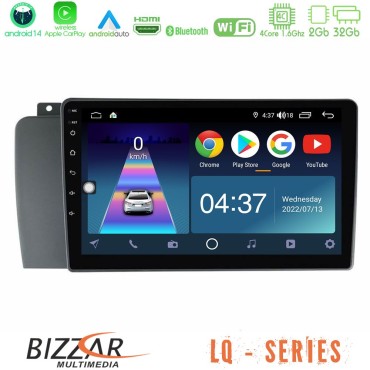 Bizzar LQ Series 4Core Android14 2+32GB Volvo S60 2004-2009 Navigation Multimedia Tablet 9" Με Carplay &amp; Android Auto