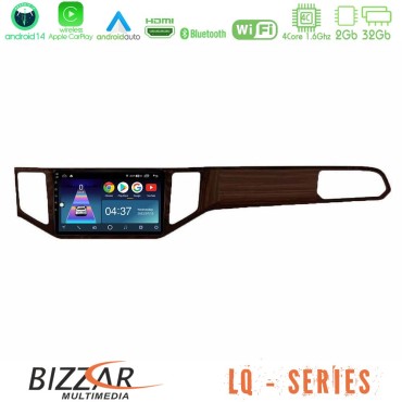Bizzar LQ Series 4Core Android14 2+32GB VW Sportsvan 2014-2020 Navigation Multimedia Tablet 9" (Ξύλινη απόχρωση) Με Carplay &amp; Android Auto