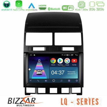Bizzar LQ Series 4Core Android14 2+32GB VW Touareg 2002 – 2010 Navigation Multimedia Tablet 9" Με Carplay &amp; Android Auto