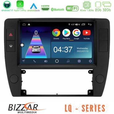 Bizzar LQ Series 4Core Android14 2+32GB VW Passat B5 2001-2005 Navigation Multimedia Tablet 9" Με Carplay &amp; Android Auto