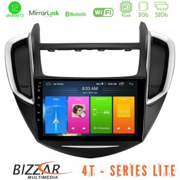 Bizzar 4T Series Chevrolet Trax 2013-2020 4Core Android13 2+32GB Navigation Multimedia Tablet 9"