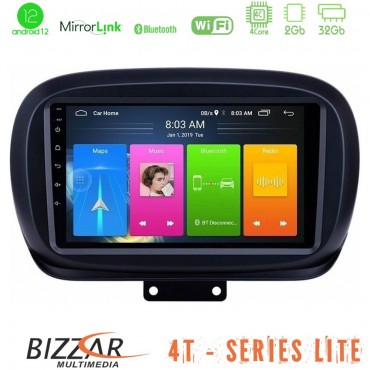 Bizzar 4T Series Fiat 500X 4Core Android13 2+32GB Navigation Multimedia Tablet 9"