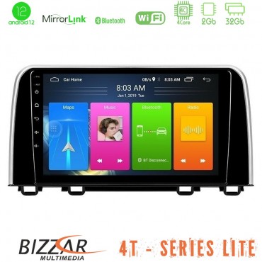 Bizzar 4T Series Honda CR-V 2019-&gt;4Core Android13 2+32GB Navigation Multimedia Tablet 10"