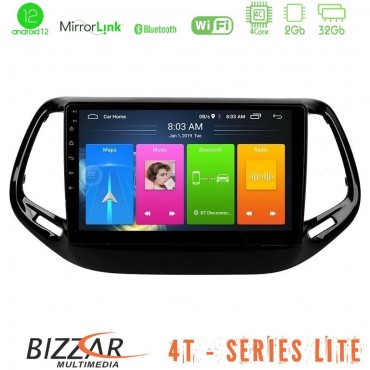 Bizzar 4T Series Jeep Compass 2017&gt; 4Core Android13 2+32GB Navigation Multimedia Tablet 10"