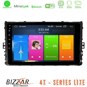 Bizzar 4T Series VW MQB 2017-&gt; 4core Android13 2+32GB Navigation Multimedia Tablet 9"