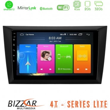 Bizzar 4T Series Vw Golf 6 4Core Android13 2+32GB Navigation Multimedia Tablet 9"