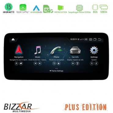 Bizzar Plus Edition Mercedes A/CLA/GLA Class NTG4.5 Android13 (8+128GB) Navigation Multimedia 10,25" Anti-reflection