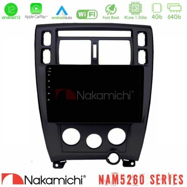Nakamichi NAM5260 Series Hyundai Tucson 2006 – 2013 4Core Android12 4+64GB Navigation Multimedia Tablet 10" Με Carplay &amp; Android Auto Με Carplay &amp; Android Auto