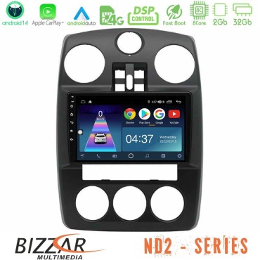 Bizzar ND2 Series 8Core Android14 2+32GB  Chrysler PT-Cruiser 2000-2005 Navigation Multimedia Tablet 9" Με Carplay &amp; Android Auto