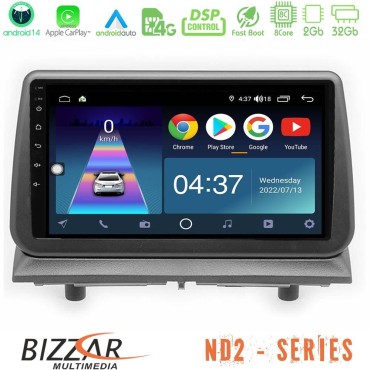 Bizzar ND2 Series 8Core Android14 2+32GB  Dodge Nitro 2007-2011 Navigation Multimedia Tablet 9" Με Carplay &amp; Android Auto