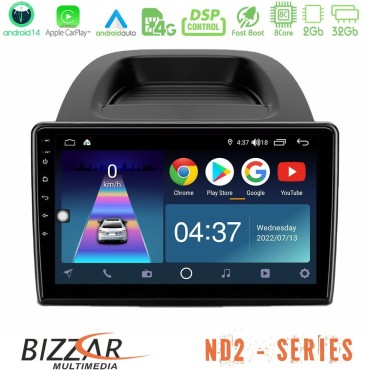 Bizzar ND2 Series 8Core Android14 2+32GB  Ford Ecosport 2018-2020 Navigation Multimedia Tablet 10" Με Carplay &amp; Android Auto