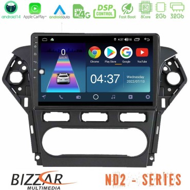 Bizzar ND2 Series 8Core Android14 2+32GB  Ford Mondeo 2011-2014 Navigation Multimedia Tablet 9" Με Carplay &amp; Android Auto