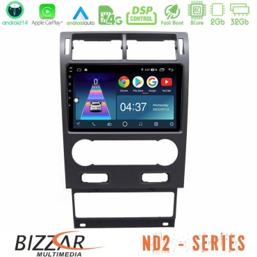 Bizzar ND2 Series 8Core Android14 2+32GB  Ford Mondeo 2004-2007 Navigation Multimedia Tablet 9" Με Carplay &amp; Android Auto