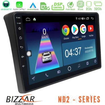 Bizzar ND2 Series 8Core Android14 2+32GB  Fiat Ducato/Citroen Jumper/Peugeot Boxer Navigation Multimedia Tablet 9" Με Carplay &amp; Android Auto