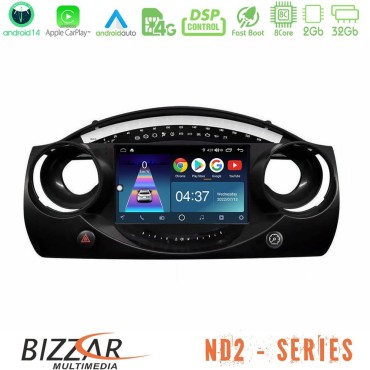 Bizzar ND2 Series 8Core Android14 2+32GB  Mini Cooper R50 Navigation Multimedia Tablet 9" Με Carplay &amp; Android Auto