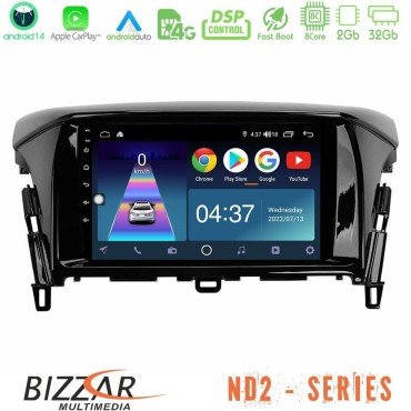 Bizzar ND2 Series 8Core Android14 2+32GB  Mitsubishi Eclipse Cross Navigation Multimedia Tablet 9" Με Carplay &amp; Android Auto