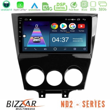 Bizzar ND2 Series 8Core Android14 2+32GB  Mazda RX8 2008-2012 Navigation Multimedia Tablet 9" Με Carplay &amp; Android Auto