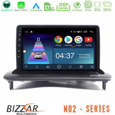 Bizzar ND2 Series 8Core Android14 2+32GB Volvo S40/C30/C70 Navigation Multimedia Tablet 9" Με Carplay &amp; Android Auto
