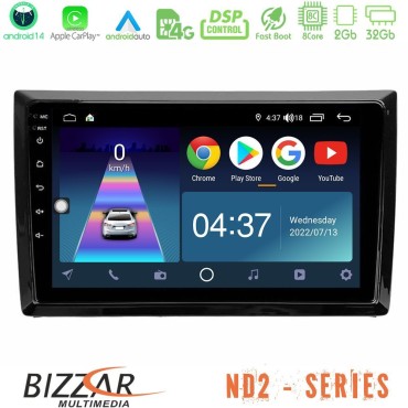 Bizzar ND2 Series 8Core Android14 2+32GB  VW Beetle Navigation Multimedia Tablet 9" Με Carplay &amp; Android Auto