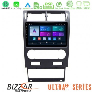 Bizzar Ultra Series Ford Mondeo 2004-2007 8core Android13 8+128GB Navigation Multimedia Tablet 9"