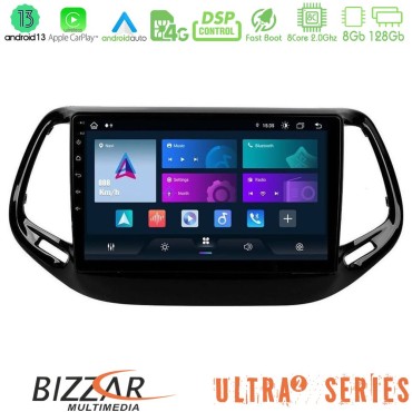 Bizzar Ultra Series Jeep Compass 2017&gt; 8core Android13 8+128GB Navigation Multimedia Tablet 10"