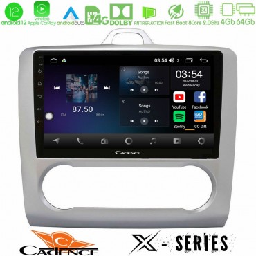 Cadence X Series Ford Focus Auto AC 8core Android 14 4+64GB Navigation Multimedia 9"