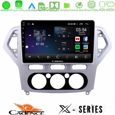 Cadence X Series Ford Mondeo 2007-2010 Manual A/C 8core Android 14 4+64GB Navigation Multimedia Tablet 10"
