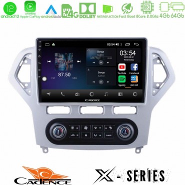 Cadence X Series Ford Mondeo 2007-2011 (Auto A/C) 8Core Android 14 4+64GB Navigation Multimedia Tablet 10"