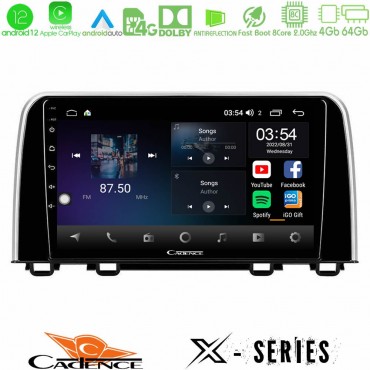 Cadence X Series Honda CR-V 2019-&gt; 8core Android 14 4+64GB Navigation Multimedia Tablet 10"