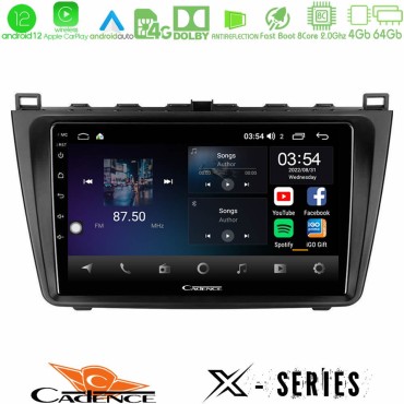 Cadence X Series Mazda 6 2008-2012 8core Android 14 4+64GB Navigation Multimedia Tablet 9"
