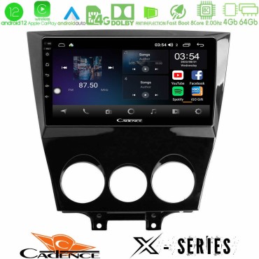 Cadence X Series Mazda RX8 2008-2012 8Core Android 14 4+64GB Navigation Multimedia Tablet 9"