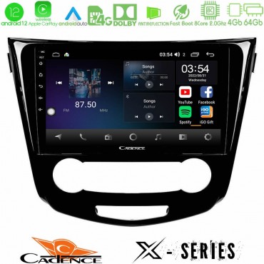 Cadence X Series Nissan Qashqai J11 (Manual A/C) 8core Android 14 4+64GB Navigation Multimedia Tablet 10"