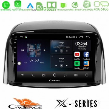 Cadence X Series Renault Koleos 2007-2015 8Core Android 14 4+64GB Navigation Multimedia Tablet 9"