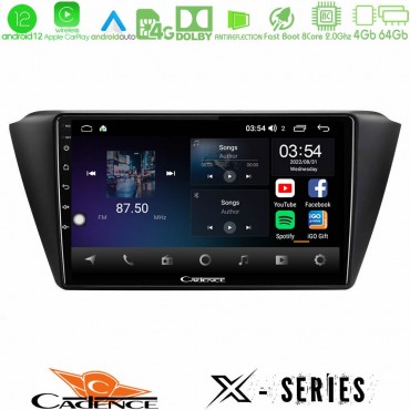 Cadence X Series Skoda Fabia 2015-2021 8core Android 14 4+64GB Navigation Multimedia Tablet 9"