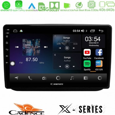 Cadence X Series Skoda Fabia 2007-2014 8core Android 14 4+64GB Navigation Multimedia Tablet 10"