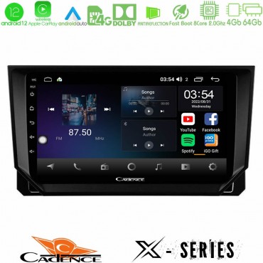 Cadence X Series Seat Arona/Ibiza 8core Android 14 4+64GB Navigation Multimedia Tablet 9"