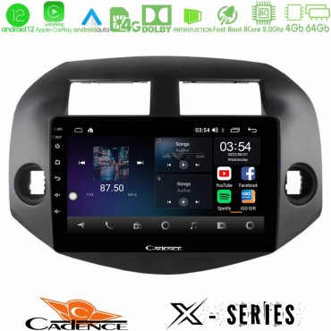 Cadence X Series Toyota Rav4 2006-2012 8core Android 14 4+64GB Navigation Multimedia Tablet 10"