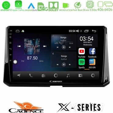 Cadence X Series Toyota Corolla 2019-2022 8core Android 14 4+64GB Navigation Multimedia Tablet 10"