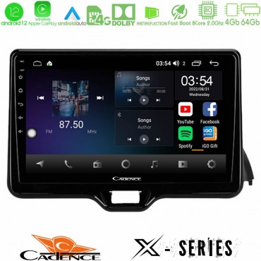 Cadence X Series Toyota Yaris 2020-&gt; 8Core Android 14 4+64GB Navigation Multimedia Tablet 10"