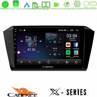 Cadence X Series VW Passat 8core Android 14 4+64GB Navigation Multimedia Tablet 10" Cadence X Series VW Passat 8core Android 14 4+64GB Navigation Multimedia Tablet 10"