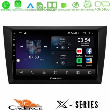 Cadence X Series Vw Golf 6 8core Android 14 4+64GB Navigation Multimedia Tablet 9"