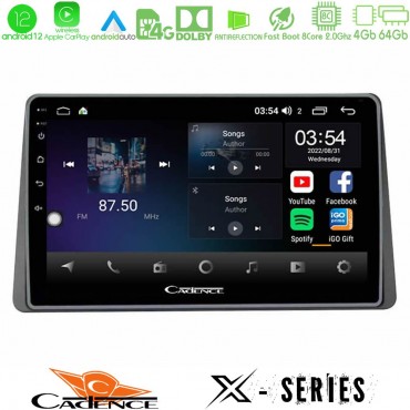 Cadence X Series Dacia Duster 2019-&gt; 8core Android 14 4+64GB Navigation Multimedia Tablet 10"