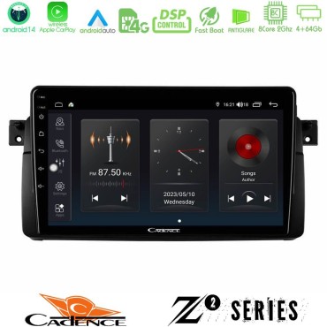 Cadence Z2 Series 8Core Android14 4+64GB  BMW E46 Navigation Multimedia Tablet 9" Με Carplay &amp; Android Auto