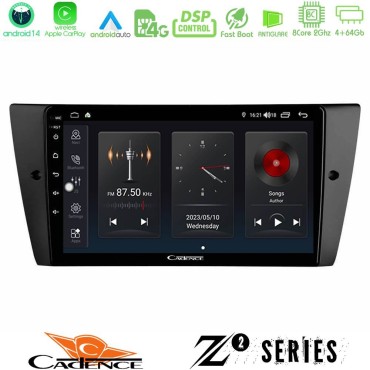Cadence Z2 Series 8Core Android14 4+64GB  BMW 3 Series  2006-2011 Navigation Multimedia Tablet 9" Με Carplay & Android Auto