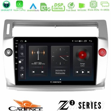 Cadence Z2 Series 8Core Android14 4+64GB  Citroen C4 2004-2010 Navigation Multimedia Tablet 9" Με Carplay &amp; Android Auto