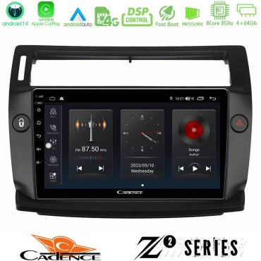 Cadence Z2 Series 8Core Android14 4+64GB  Citroen C4 2004-2010 Navigation Multimedia Tablet 9" (μαύρο χρώμα) Με Carplay &amp; Android Auto