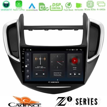 Cadence Z2 Series 8Core Android14 4+64GB  Chevrolet Trax 2013-2020 Navigation Multimedia Tablet 9" ฮฮต Carplay & Android Auto Cadence Z2 Series 8Core Android14 4+64GB  Chevrolet Trax 2013-2020 Navigation Multimedia Tablet 9" ฮฮต Carplay & Android Auto