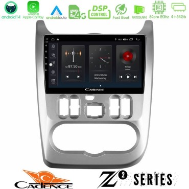 Cadence Z2 Series 8Core Android14 4+64GB  Dacia Duster/Sandero/Logan Navigation Multimedia Tablet 9" Με Carplay &amp; Android Auto