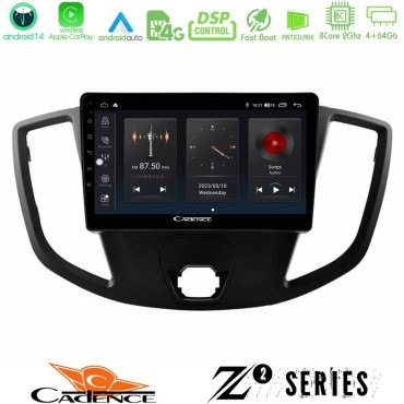 Cadence Z2 Series 8Core Android14 4+64GB  Ford Transit 2014-&gt; Navigation Multimedia Tablet 9" Με Carplay &amp; Android Auto