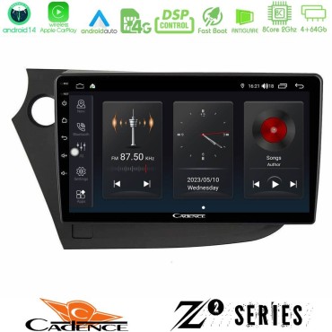 Cadence Z2 Series 8Core Android14 4+64GB  Honda Insight 2009-2015 Navigation Multimedia Tablet 9" Με Carplay &amp; Android Auto